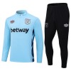 Tréninkový Mikina Soupravy West Ham United Quarter Zip 2023-24 Modrá pro Muži